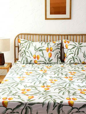 House This Amra Single Bedsheet Set (Rust) image